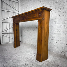 Load image into Gallery viewer, Reproduction Neoclassical Carved Walnut Mantelpiece Architectural Element
