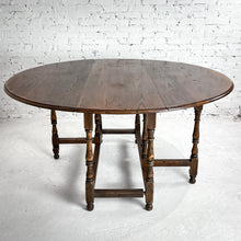 Load image into Gallery viewer, Round Early American Drop Leaf Dining Table
