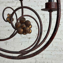 Load image into Gallery viewer, 12-Light Floral Wrought Iron Chandelier
