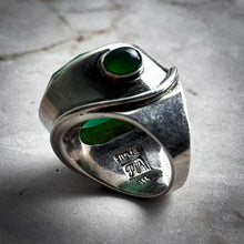 Load image into Gallery viewer, Modernist Sterling Silver Chalcedony Cocktail Ring
