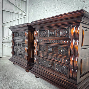 Set of 2 Manuel Padron Hand Carved Nightstand