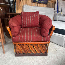 Load image into Gallery viewer, Pair of Mexican Cushioned Tan Armchairs
