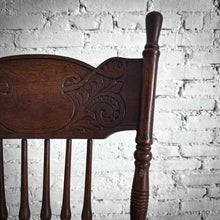 Load image into Gallery viewer, Single Early American Caned Oak Dining Chair
