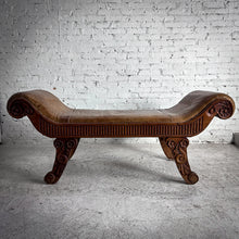 Load image into Gallery viewer, Old World Leather Bench
