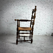 Load image into Gallery viewer, Antique Western Rush Hardwood Armchair
