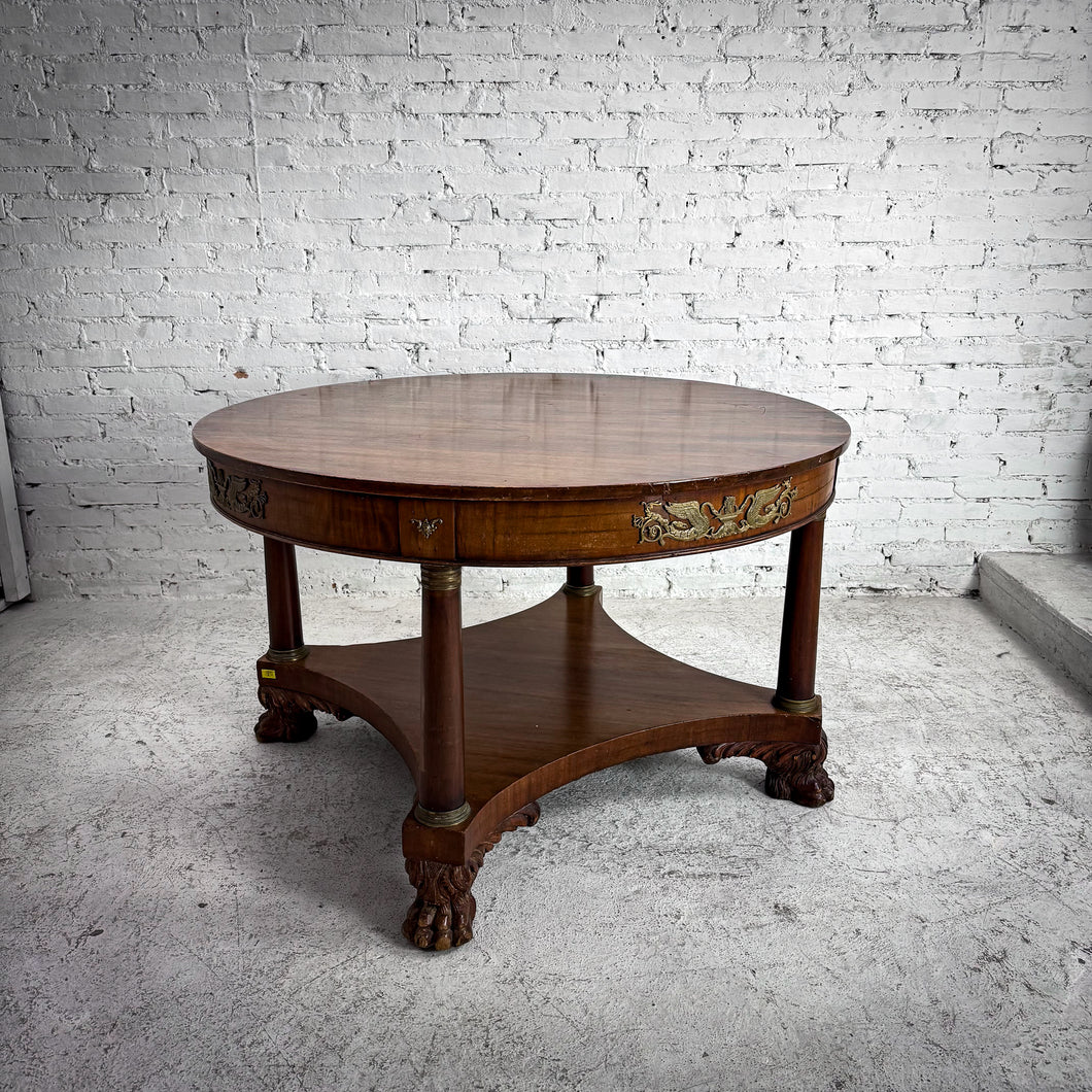 Antique Empire Revival Mahogany Entry Table