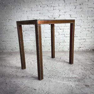 Rachel Horn Minimalist Copper Clad Side Table