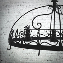 Load image into Gallery viewer, Spanish Colonial Dark Wrought Iron Chandelier
