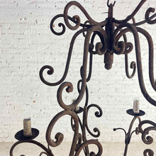 Load image into Gallery viewer, Large Spanish Revival Iron Chandelier
