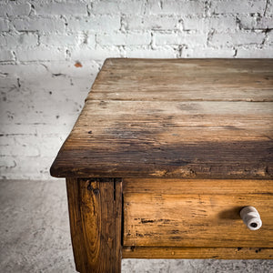Antique Farmhouse Patina Pine Desk