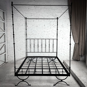 Four Poster Canopy US Queen Iron Bed Frame