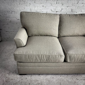 Contemporary Textured Fabric Loveseat