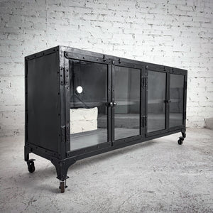 Modern Industrial Iron Cabinet