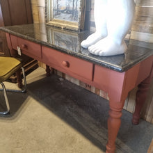 Load image into Gallery viewer, Traditional Granite &amp; Wood Work Table
