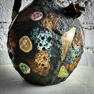 Vintage Italo Casini Brutalist Handmade Volcanic Ceramics
