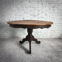 Load image into Gallery viewer, Antique Rococo Revival Walnut Pedestal Table
