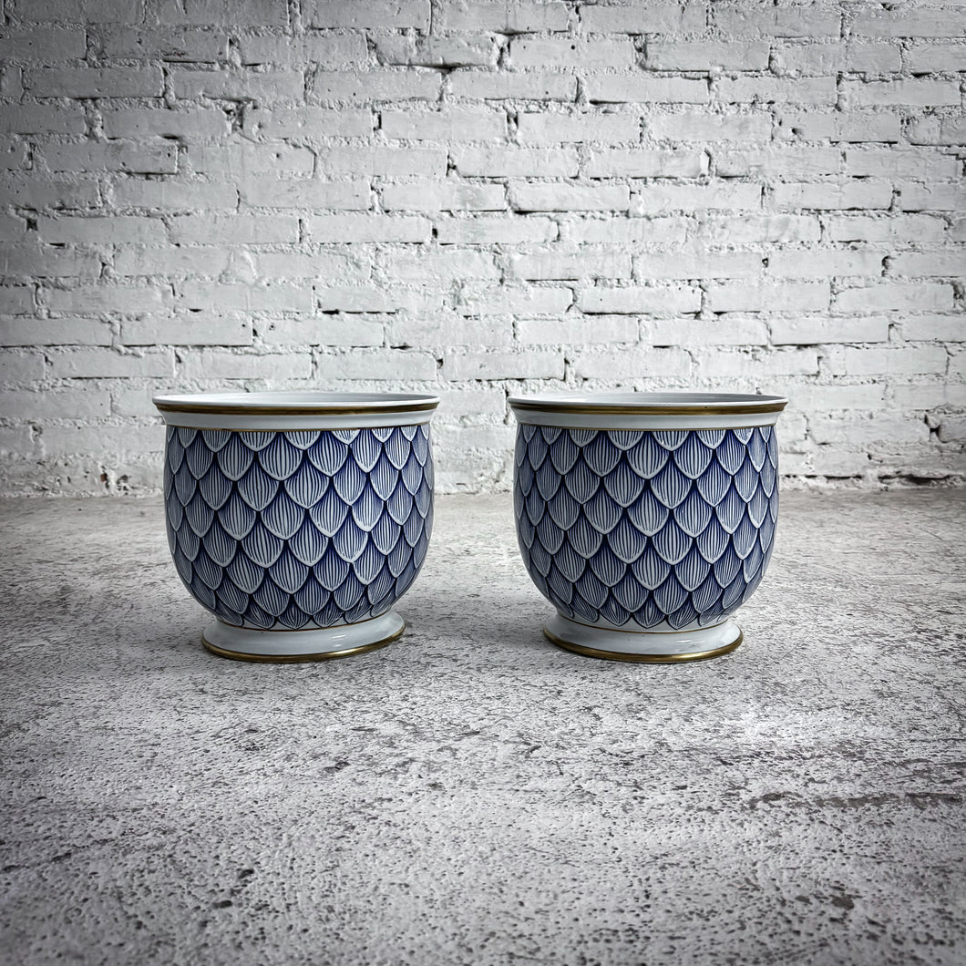 Set of 2 C.S. Goodfriend & Co.Inc. French Porcelain Cachepot Ceramics