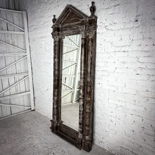 Load image into Gallery viewer, Large Neoclassical Whitewash Wood Wall Mirror
