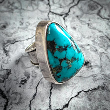 Load image into Gallery viewer, Contemporary Southwestern Sterling Silver Turquoise Ring
