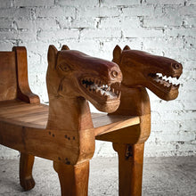 Load image into Gallery viewer, 1980&#39;s Folk Figural Mesquite Bench
