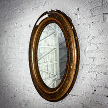 Load image into Gallery viewer, Antique Oval French Gilt Wood Wall Mirror
