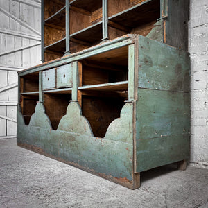 2 Piece Antique Monumental Rustic Aged Wood Pantry Cabinet