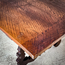Load image into Gallery viewer, Jason Scott Collection Old World Stained Trestle Oak Dining Table
