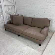 Load image into Gallery viewer, English Roll Arm 3-Seat Taupe Sofa
