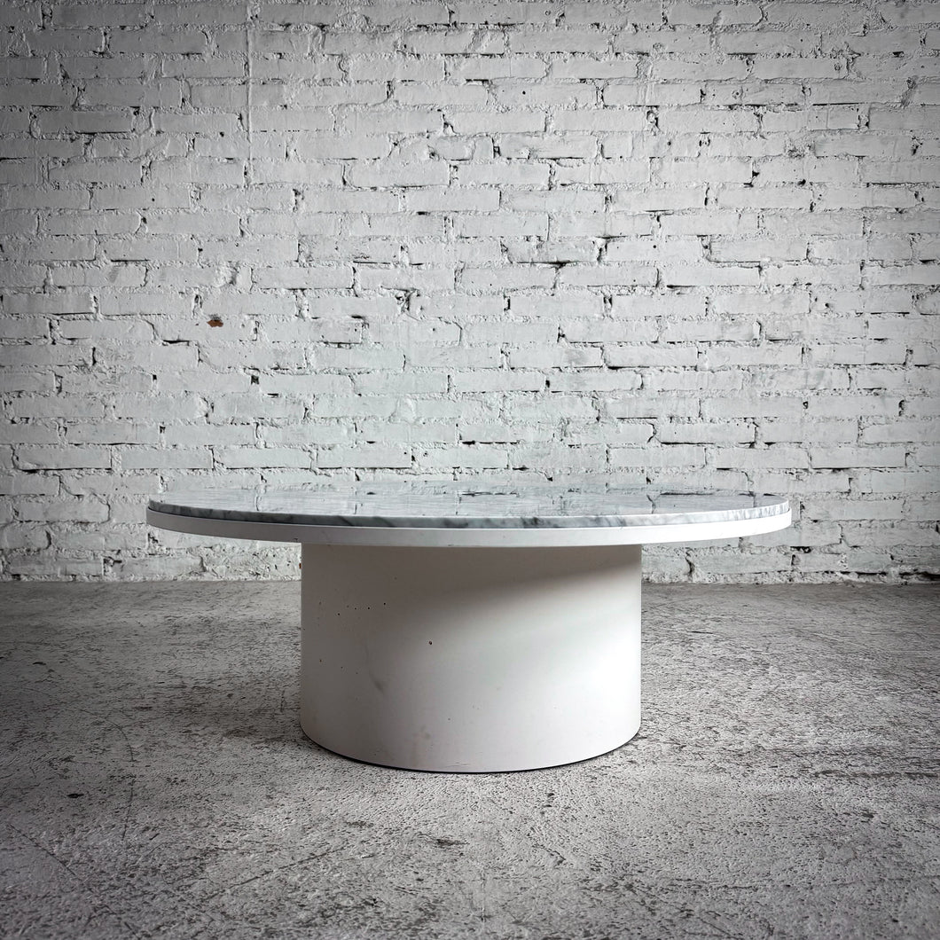 Blu Dot Plateau Carrara Marble Cocktail Table