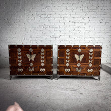 Load image into Gallery viewer, Set of 2 Mid Century Korean Veneer Chest Cabinet
