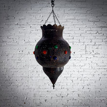 Load image into Gallery viewer, Moroccan Aged Brass Pendant Light
