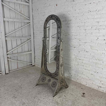 Load image into Gallery viewer, Mexican Punched Tin Swivel Floor Mirror

