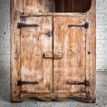 Load image into Gallery viewer, Antique Rustic Cerused Pine Corner Cabinet
