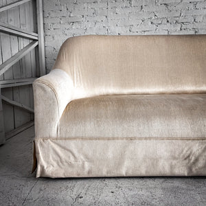 Transitional Chenille Cream Sofa