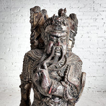 Load image into Gallery viewer, Japanese Carved Gilt Wood Samurai Decorative Statue
