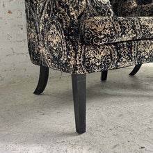 Load image into Gallery viewer, Pair of Oversized Damask Wingback Chairs
