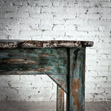 Load image into Gallery viewer, Antique Rustic Distressed Wood Side Table
