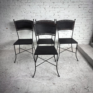 Set of 4 Industrial Iron Dining Chair
