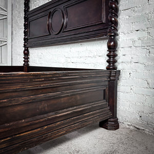 Four Poster Victorian Style Queen Wood Bed Frame