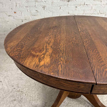 Load image into Gallery viewer, Round Oak Claw Foot Pedestal Table
