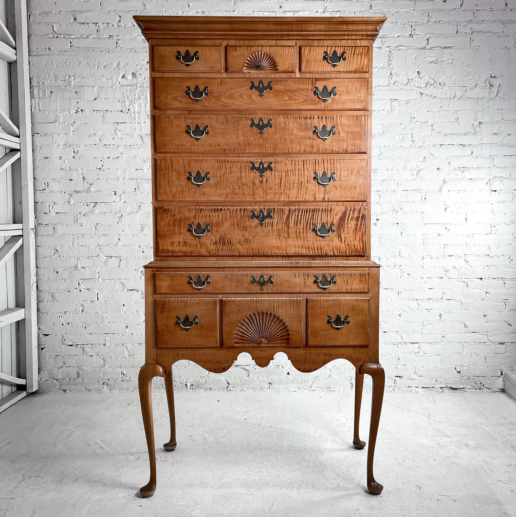 Antique Eldred Wheeler Chippendale Maple Chest of Drawers