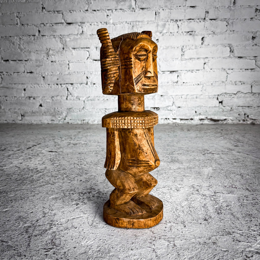 20th Century African Wood Male Ancestor Decorative Sculpture