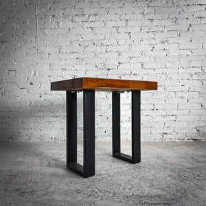 Modern Glossy Resin Wood Side Table