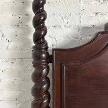 Load image into Gallery viewer, Four Poster Spanish Revival Super Queen Wood Bed
