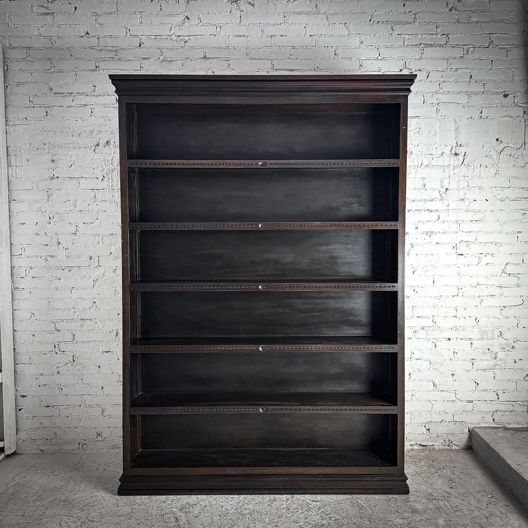 Colonial Revival Espresso Hardwood Bookcase