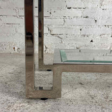 Load image into Gallery viewer, Rectangular Chrome and Glass Side Table
