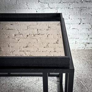 Modernist Mirror Top Accent Table