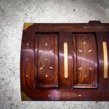 Load image into Gallery viewer, Camel Back British Colonial Inlay Hardwood Trunk
