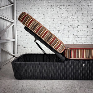 Set of 2 Contemporary All-Weather Rattan Lounge Chair