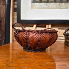 Load image into Gallery viewer, Antique Japanese Woven Basket Decorative Accessory
